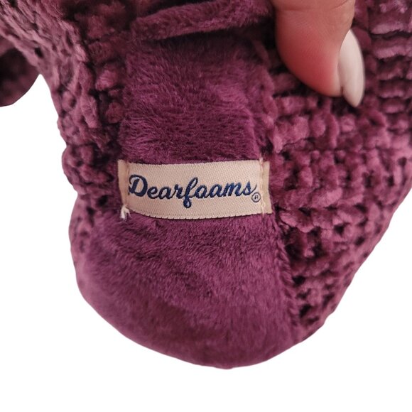 Dearfoams Marled Chenille Knit Bootie Slippers Leah Aubergine X-Large  (11-12 ) - Picture 6 of 10